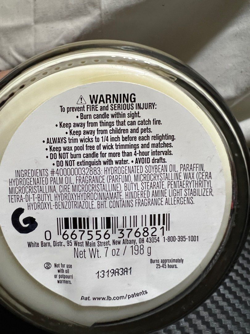 Bath & Body Works White Barn Limoncello Scented Candle, Furniture