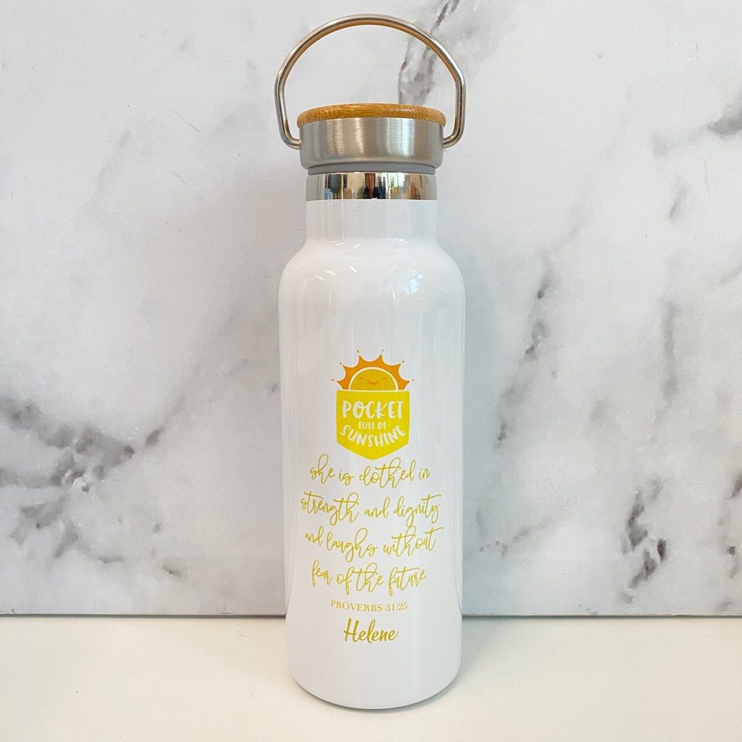 Bible verse water bottle, Furniture & Home Living, Kitchenware
