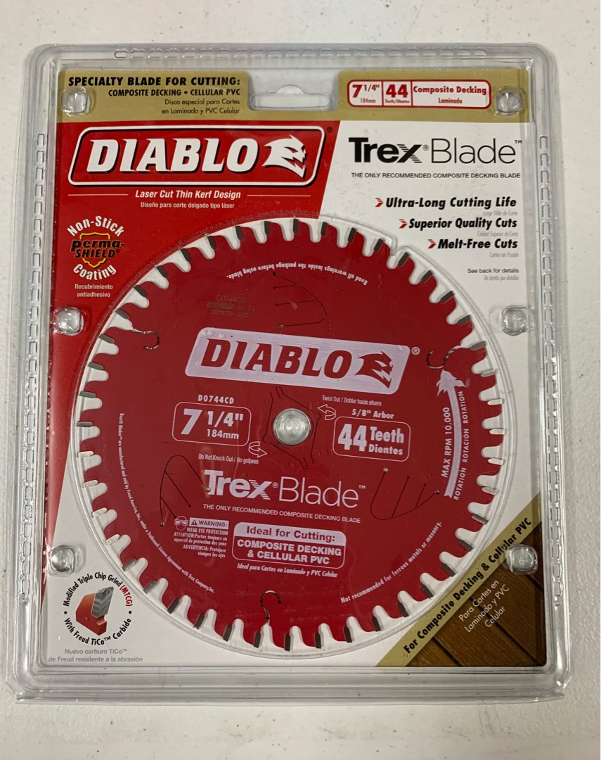 Diablo Trex Blade 71/4" x 44tooth Circular Saw Blade D0744CD