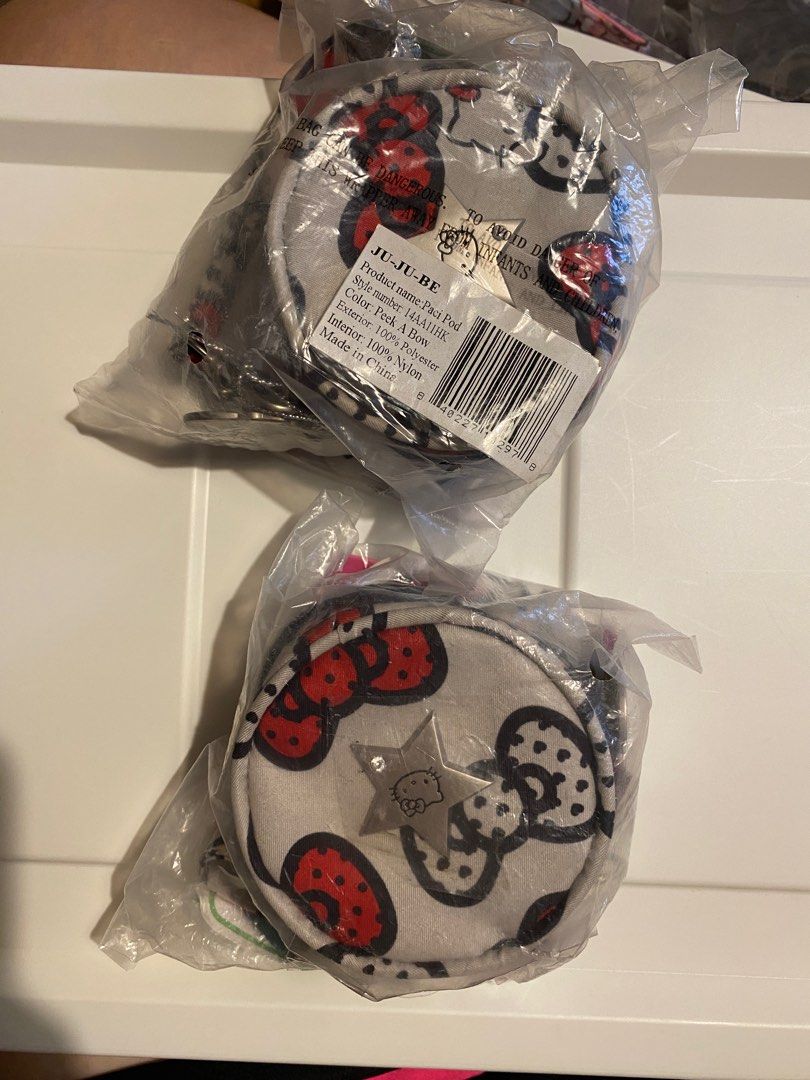 Bnip pacipod jujube pacifier holder hand sanitizer ear pods small pouch