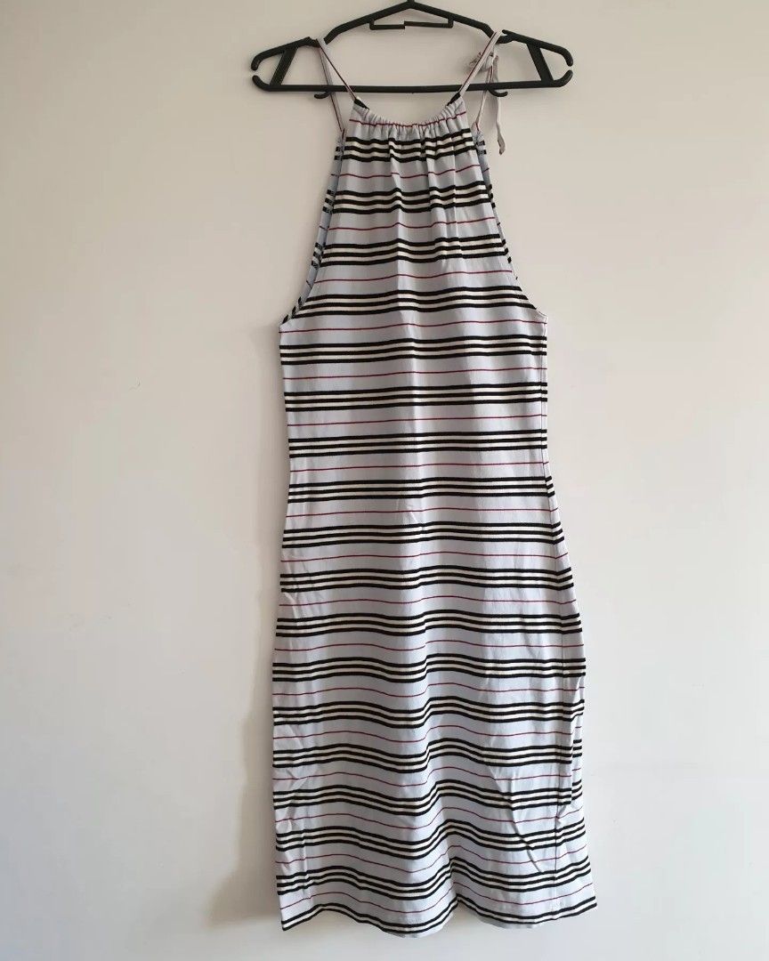 Burberry Blue Halter Dress Luxury Apparel on Carousell