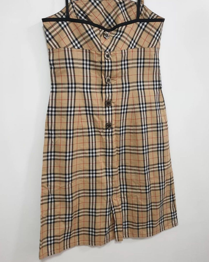 Burberry Classic Checkered Slip Dress Luxury Apparel on Carousell