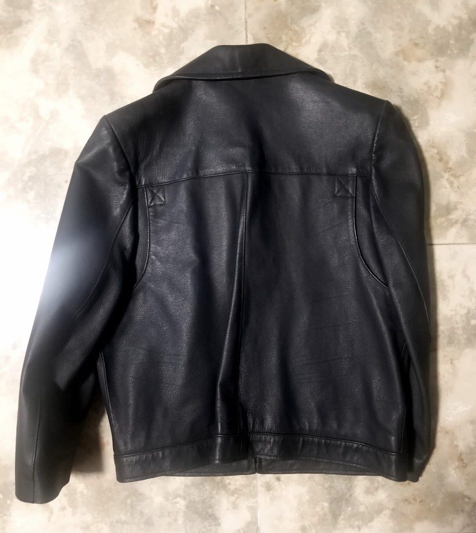 Vintage burberry leather jacket top