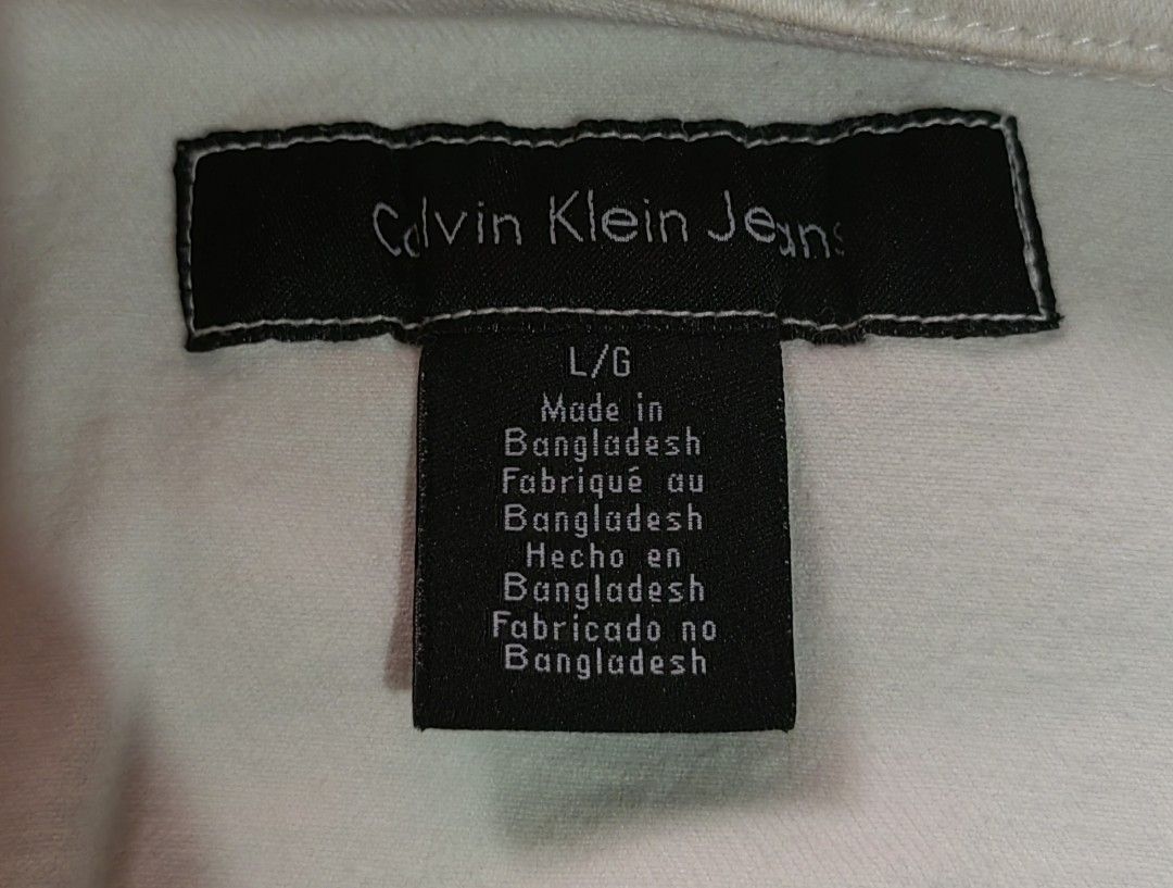Calvin Klein White Denim Jacket, Women's Fashion, Coats, Jackets and