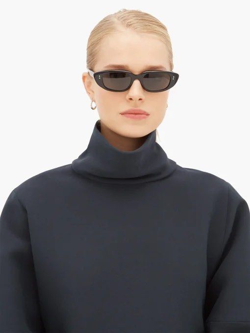 CELINE EYEWEAR Cat-eye tortoiseshell acetate sunglasses