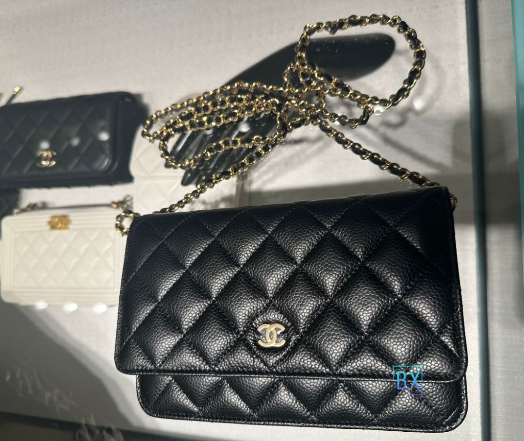 Chanel Wallet on Chain in Gold Hardware Chanel WOC caviar leather