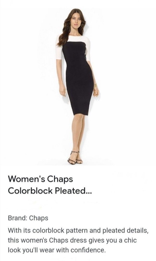 Chaps colorblock sheath shop dress