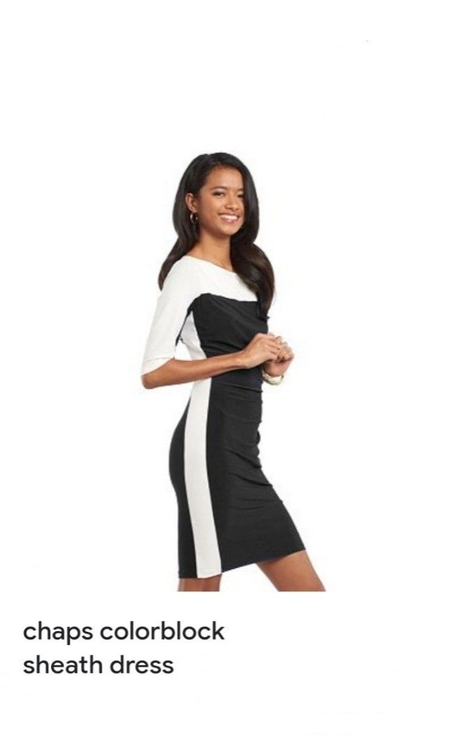 Chaps colorblock on sale sheath dress