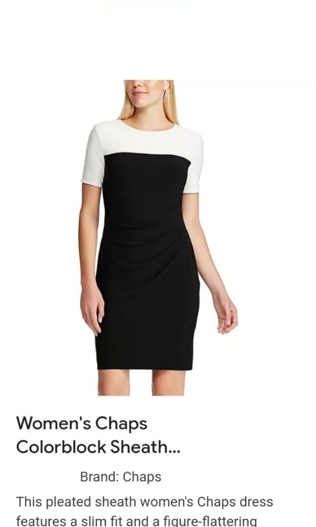 Chaps colorblock sheath dress online