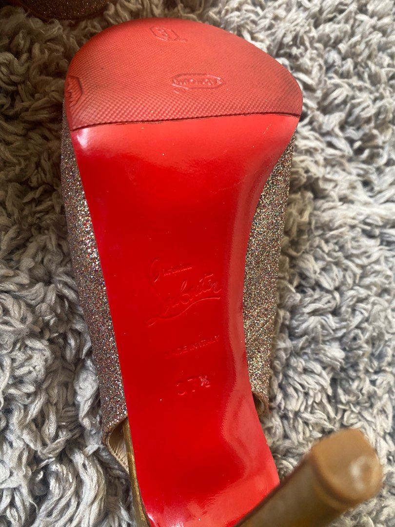 louboutin glitter heels