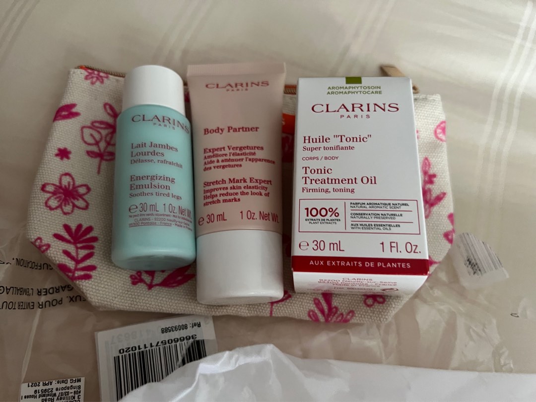 Clarins pregnancy set travel kit, Babies & Kids, Maternity Care on Carousell