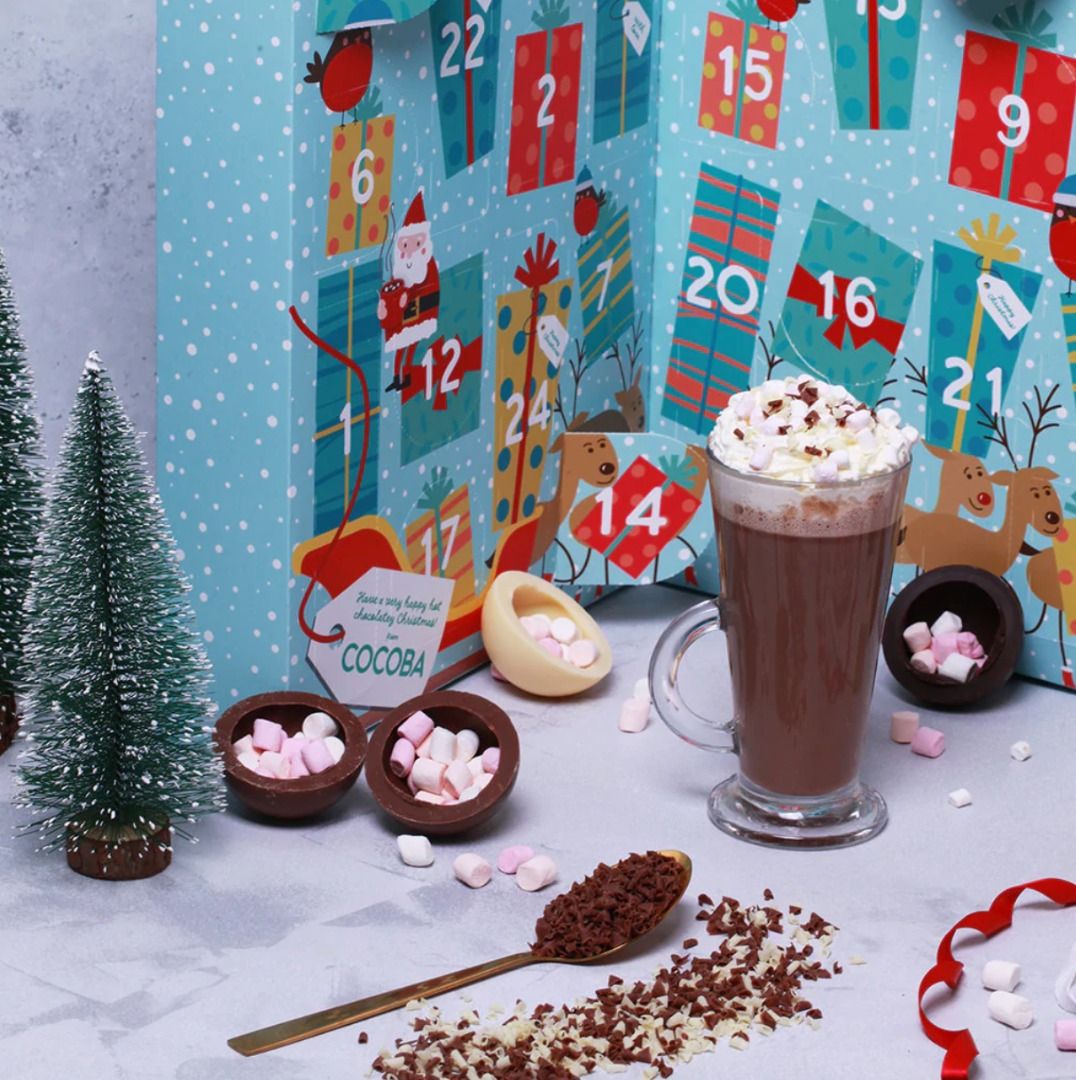COCOBA Hot Chocolate advent calendar 熱朱古力沖水飲 有棉花糖 聖誕倒數日曆 每日一杯, 嘢食 & 嘢飲