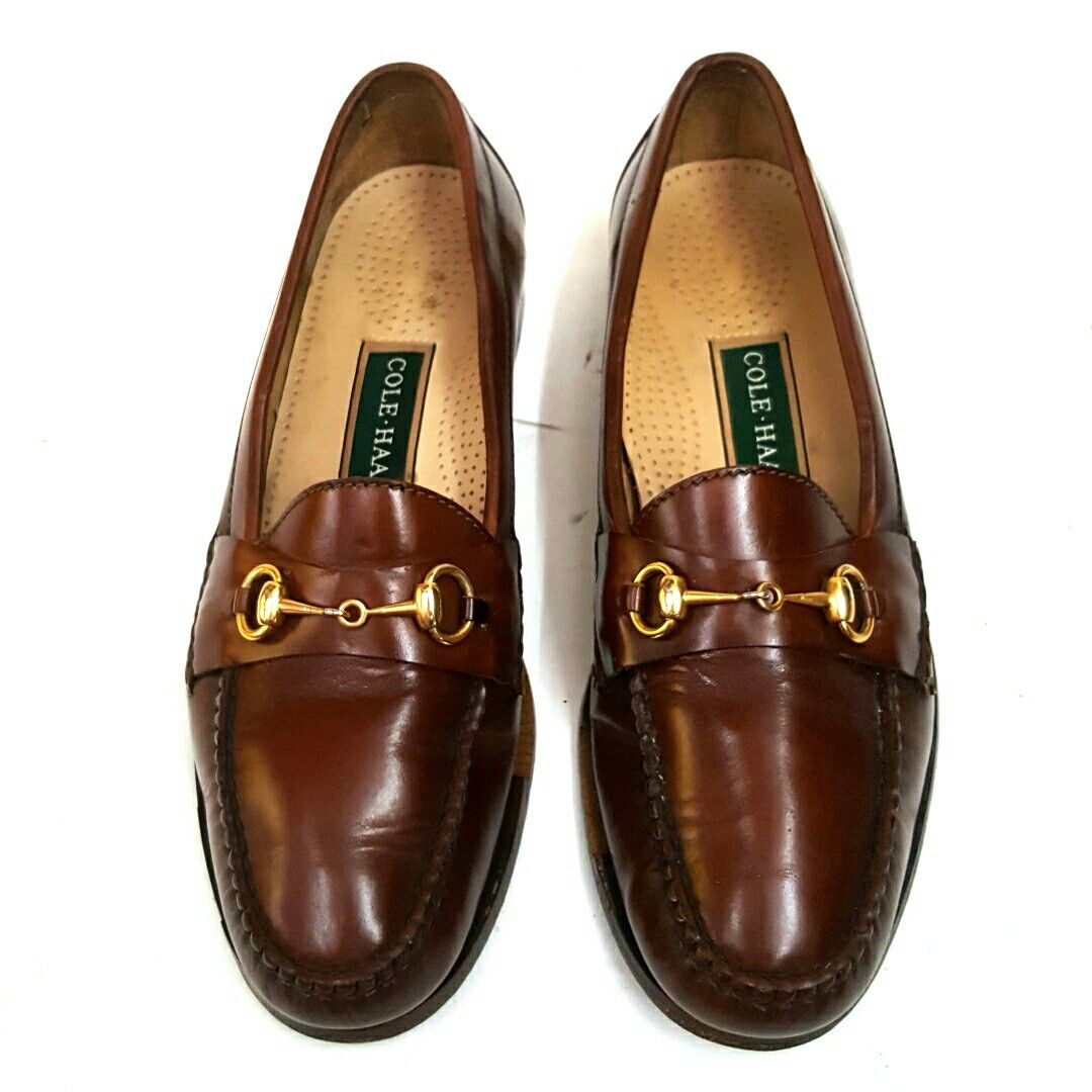 Cole haan gold loafers discount