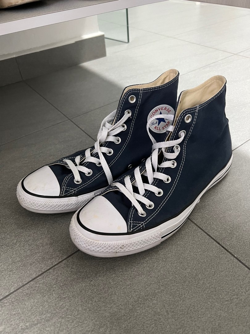 Mens blue converse high tops best sale