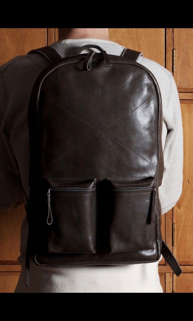 custom leather backpack singapore Leather-Canvas with Fur Flap, You can Redesign-Customize the item Built for those who move