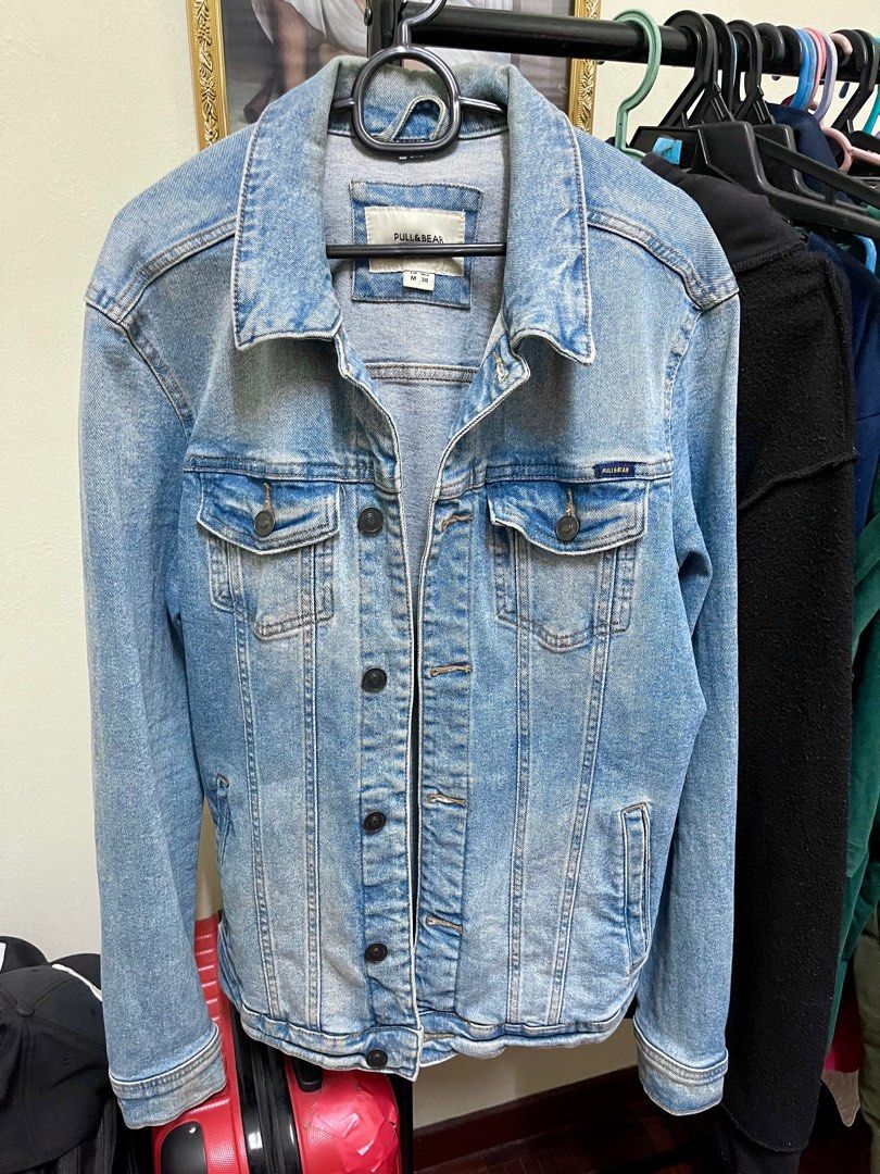 Jaket denim pull and on sale bear