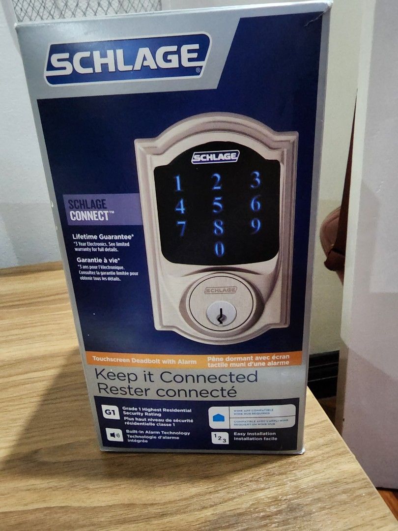 Digital door lock (Category: Locks, Doors & Gates) located in Las Pinas. Submitted by mysticflower_76d532 (Listing ID 1195769292, Image 1). Description: Schlage Digital Door Lock bought in Canada 1 year ago (600 Canadian Dollars = 22K in pesos).. was never used. box was opened by customs upon arrival at airport.