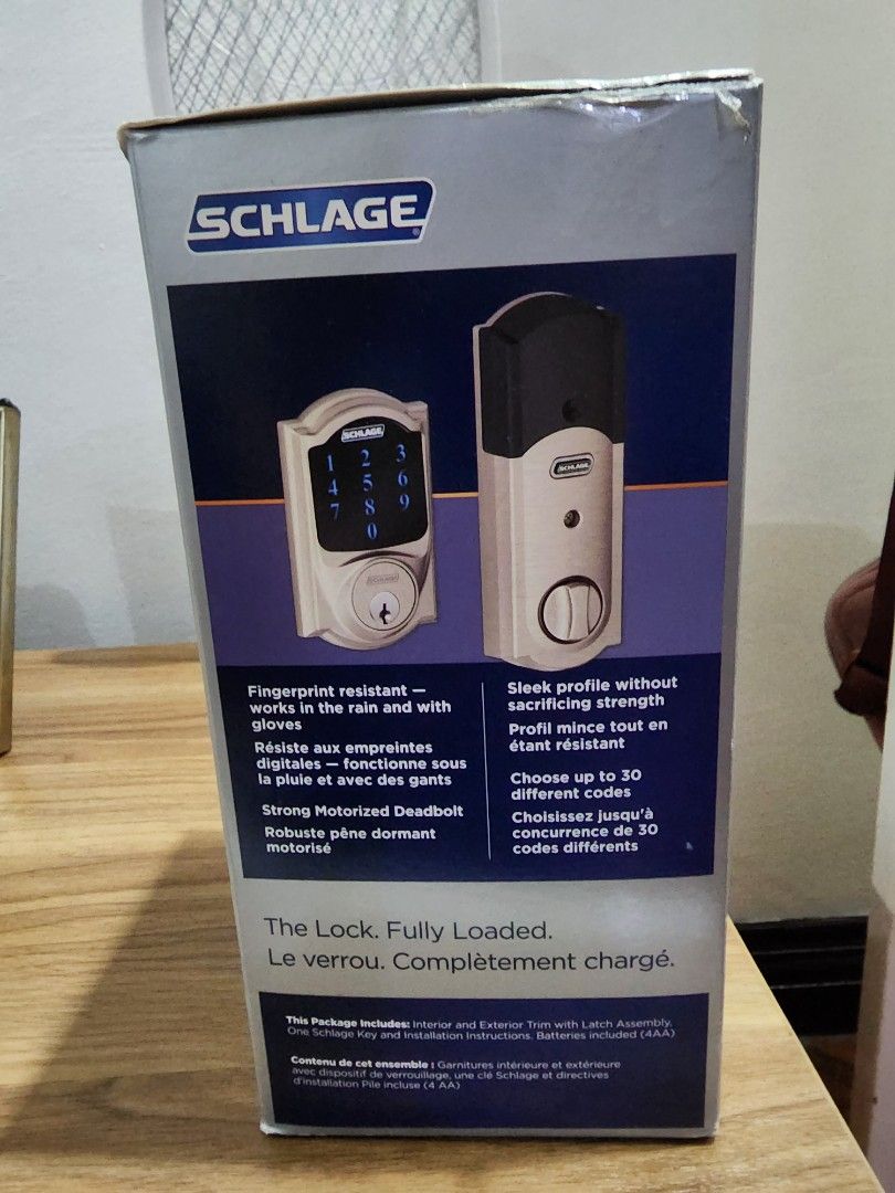 Digital door lock (Category: Locks, Doors & Gates) located in Las Pinas. Submitted by mysticflower_76d532 (Listing ID 1195769292, Image 2). Description: Schlage Digital Door Lock bought in Canada 1 year ago (600 Canadian Dollars = 22K in pesos).. was never used. box was opened by customs upon arrival at airport.