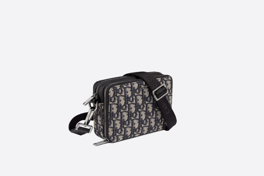 Christian Dior DIOR OBLIQUE Unisex Calfskin Leather Crossbody Bag Small  Shoulder Bag (2OBBC119YSE_H05E)