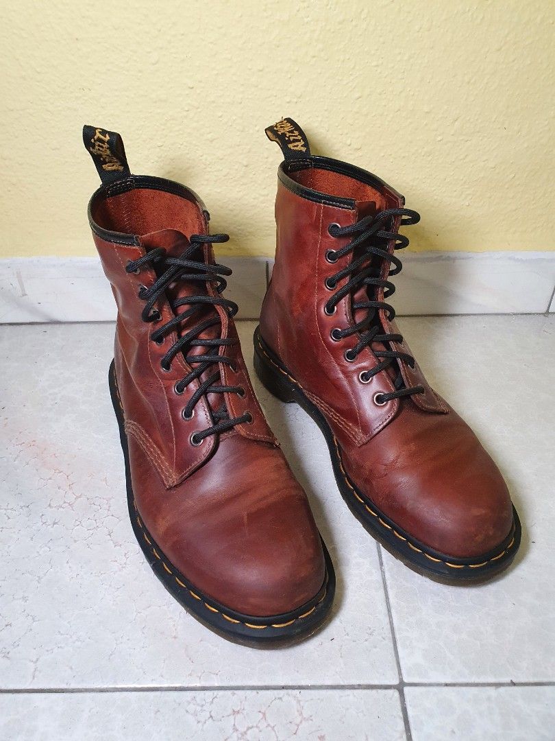 Dr martens 1460 Crazy Horse Leather Boots Men s Fashion Footwear