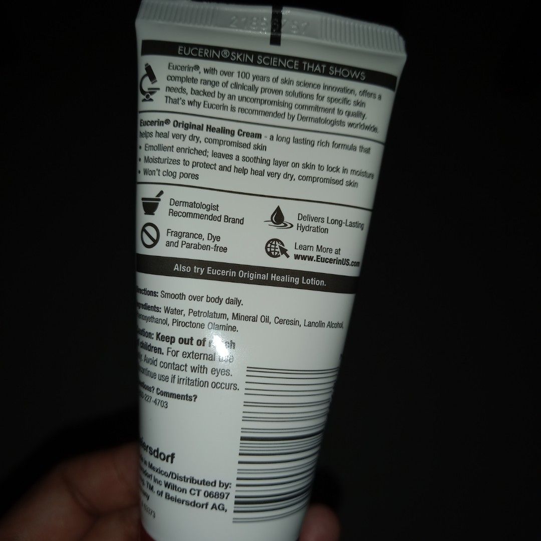 EUCERIN ORIGINAL HEALING CREAM (57g), Beauty & Personal Care, Face, Face Care on Carousell