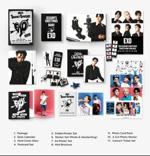 EXO smtown30周年　QQmusic限定 EXO smtown 30周年 QQ Music 特典 3点セット