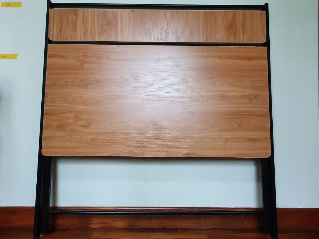 Foldable table desk for study computer (Oak colour) (no assembly