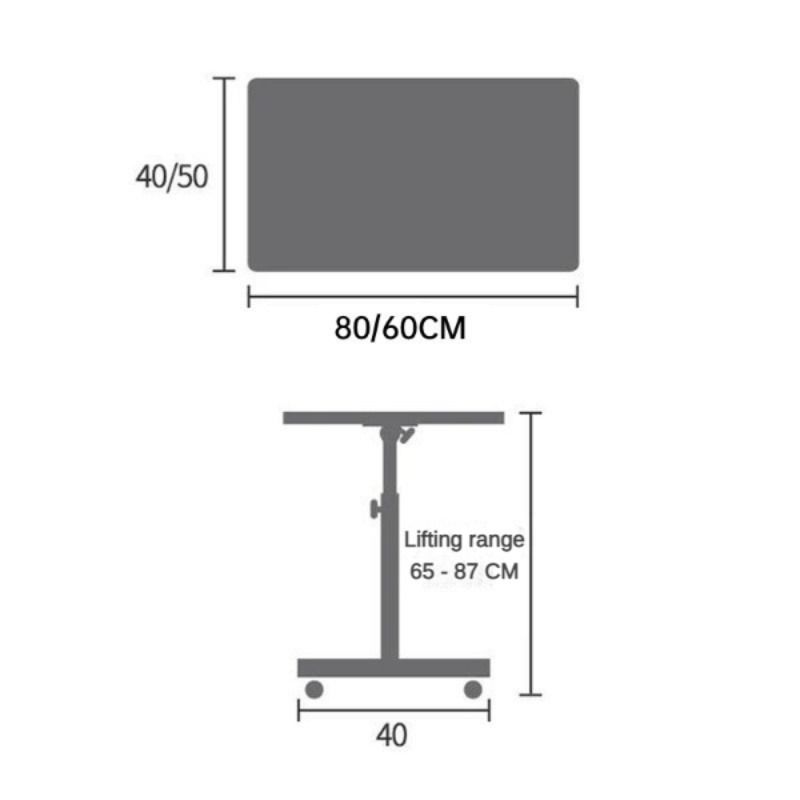 Folding Side Table Mobile Laptop Table Computer Study Desk Adjustable ...