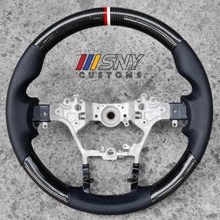 Fortuner 16 to 22 innova hilux Revo Vigo Carbon Fiber Steering Wheel perforated leather TRD Racing line