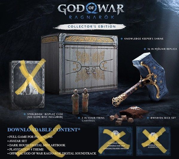 God of War Ragnarok Collector’s edition with free mug minus Steel Book ...
