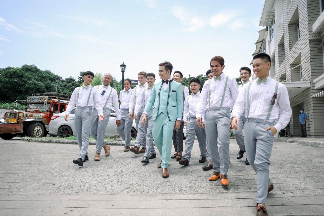 Groomsmen Pants set with bowtie and suspenders