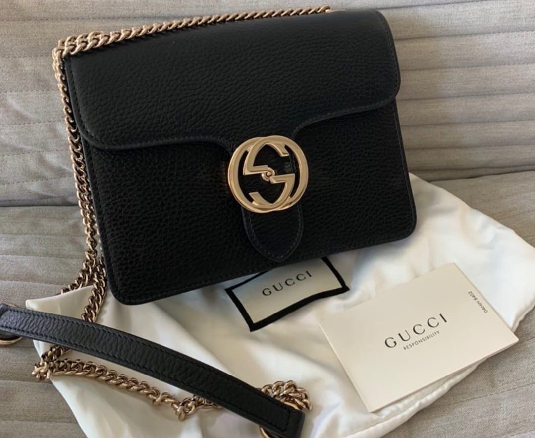 Gucci Interlocking Small Black Luxury Bags Wallets on Carousell