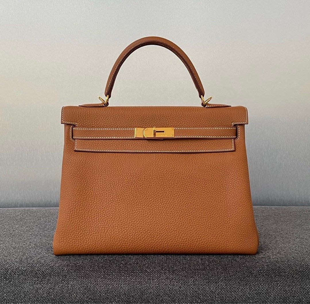 Hermes Kelly 32 etoupe ghw Togo, Luxury, Bags & Wallets on Carousell