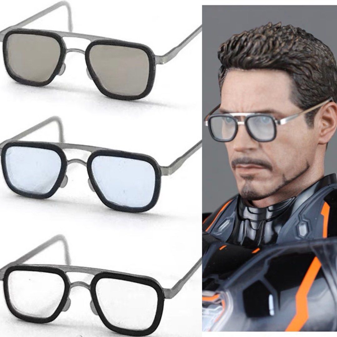 Tony-stark Edith Avengers Iron-man Sunglasses Retro Square Glasses | Fruugo  NO