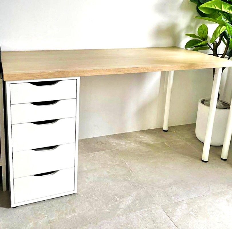 Linnmon desk with sales alex drawers