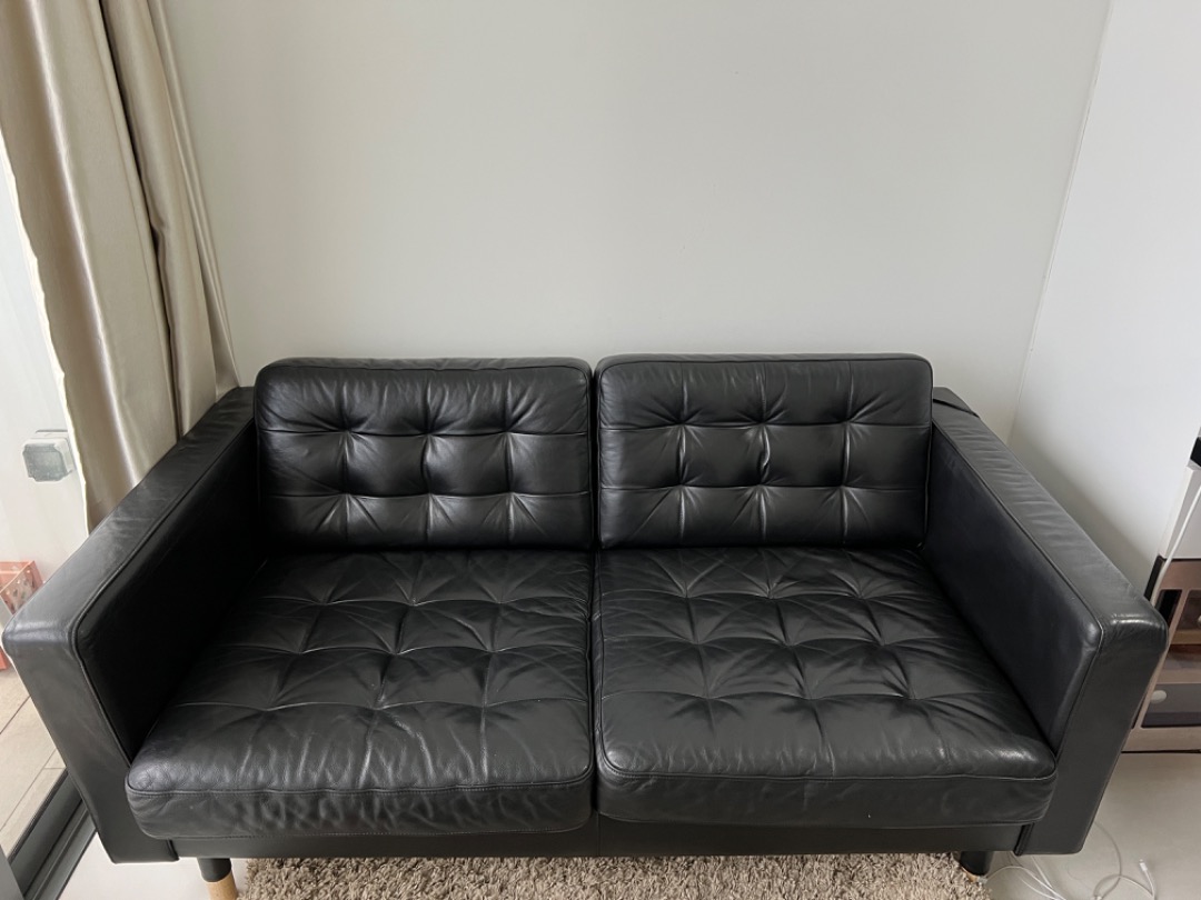 IKEA LANDSKRONA Leather Sofa, Furniture & Home Living, Furniture, Sofas