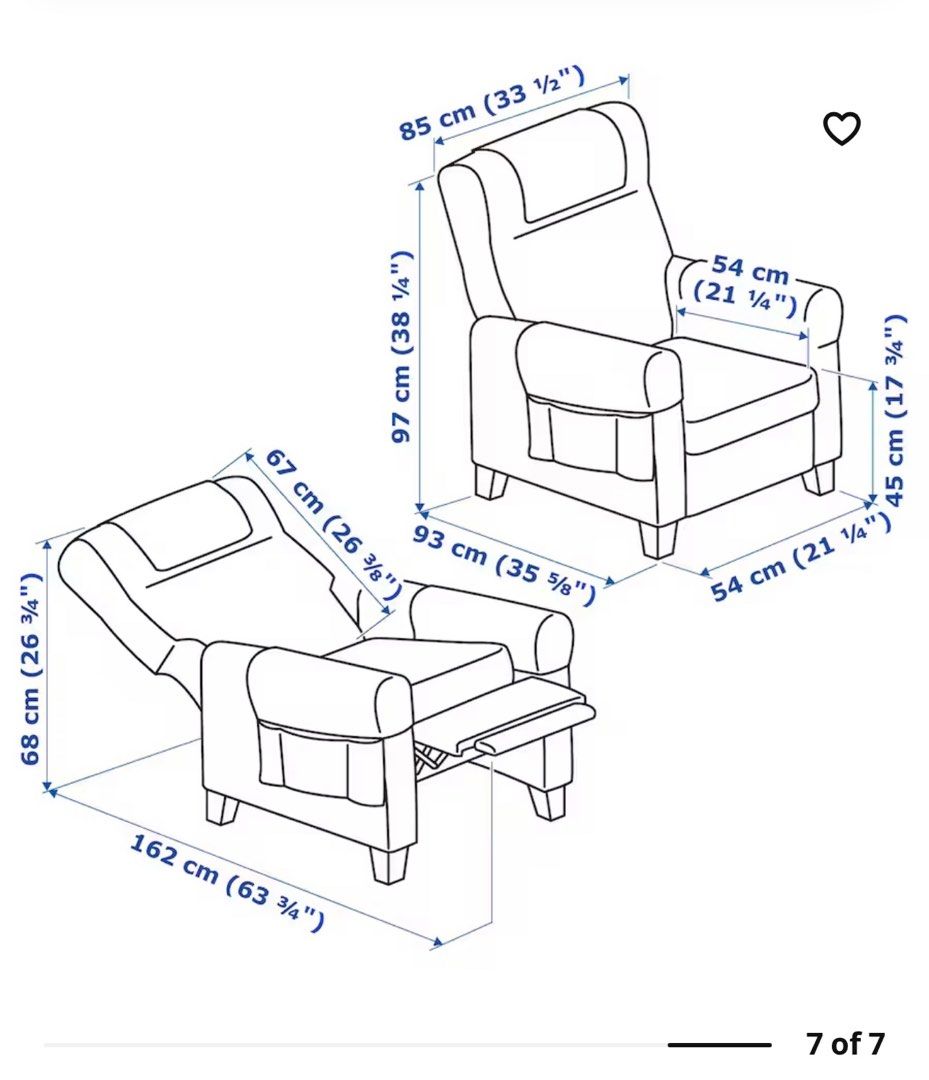 IKEA Muren Recliner, Furniture & Home Living, Furniture, Chairs on
