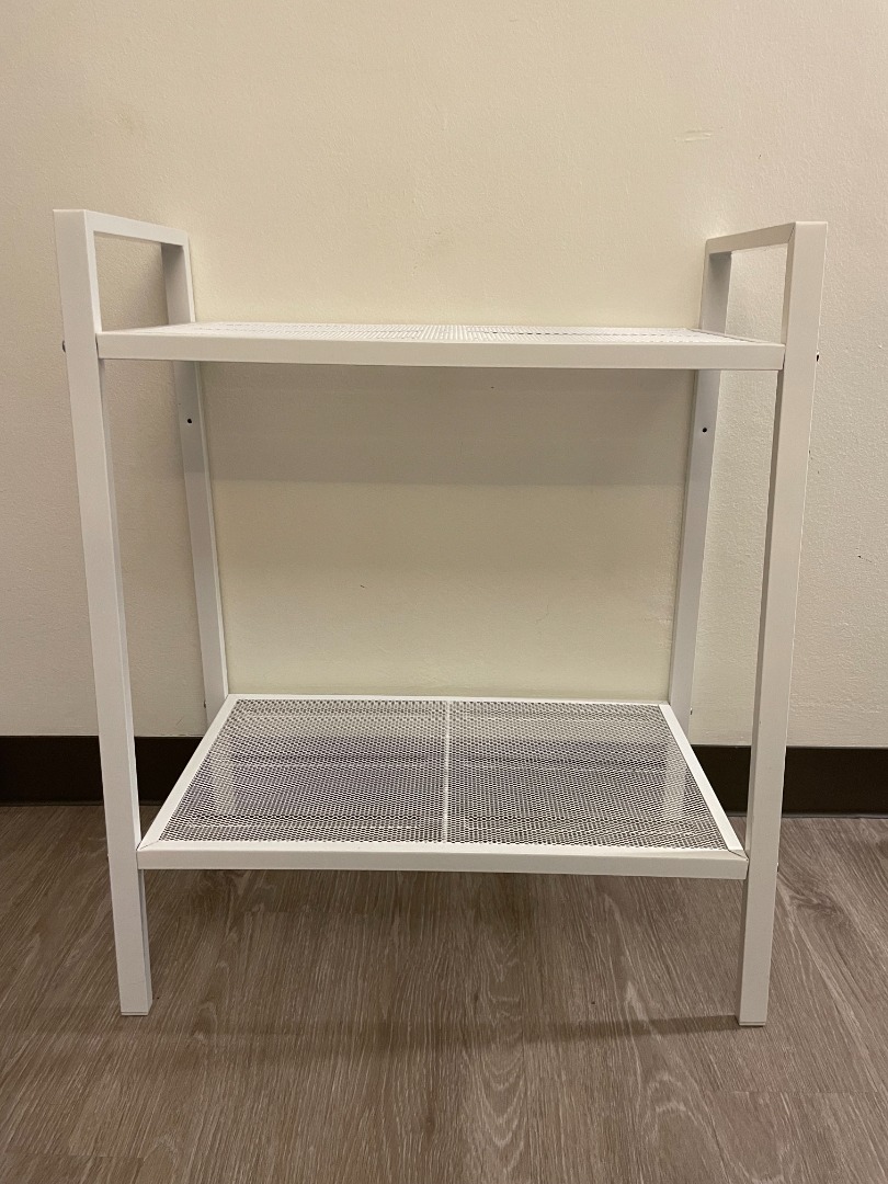 Ikea White Metal Shelf, Furniture & Home Living, Furniture, Shelves, & Racks on Carousell