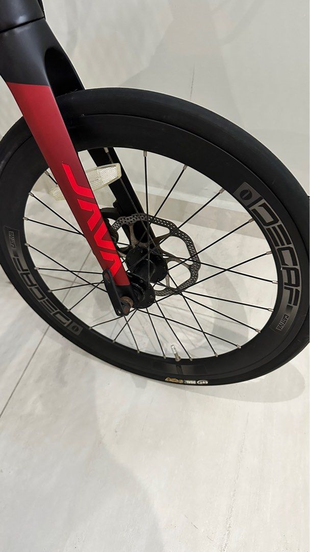 JAVA Carbon Fiber Mini Velo Bike - ( 22 Speed/20 inches/Black Red )
