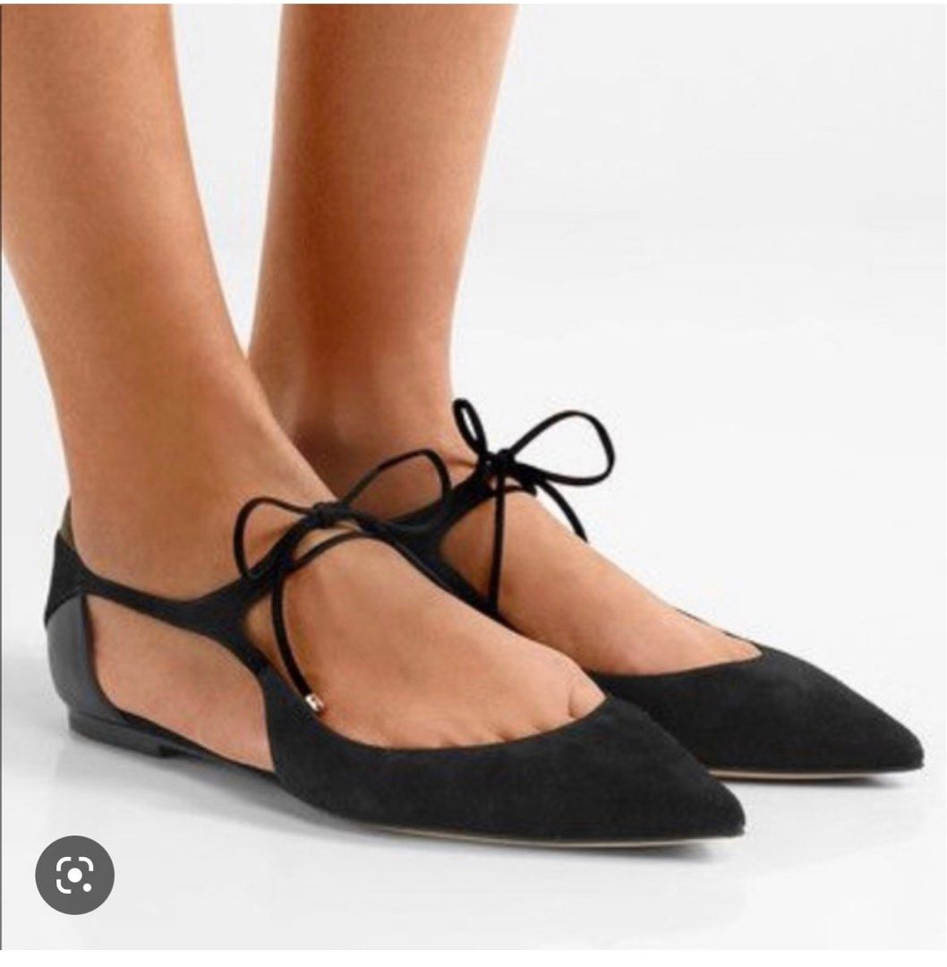 Jimmy Choo Vanessa Flats Black Suede Carousell