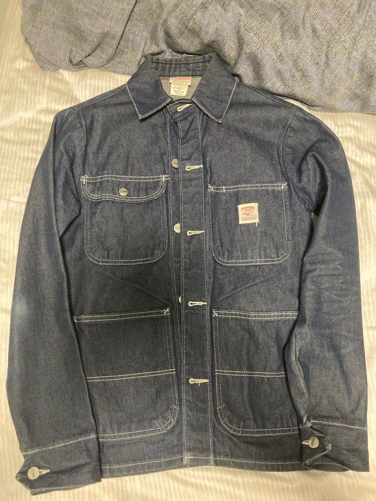 Pointer Brand L.C. King Rigid Denim Chore Coat Indigo Made in USA