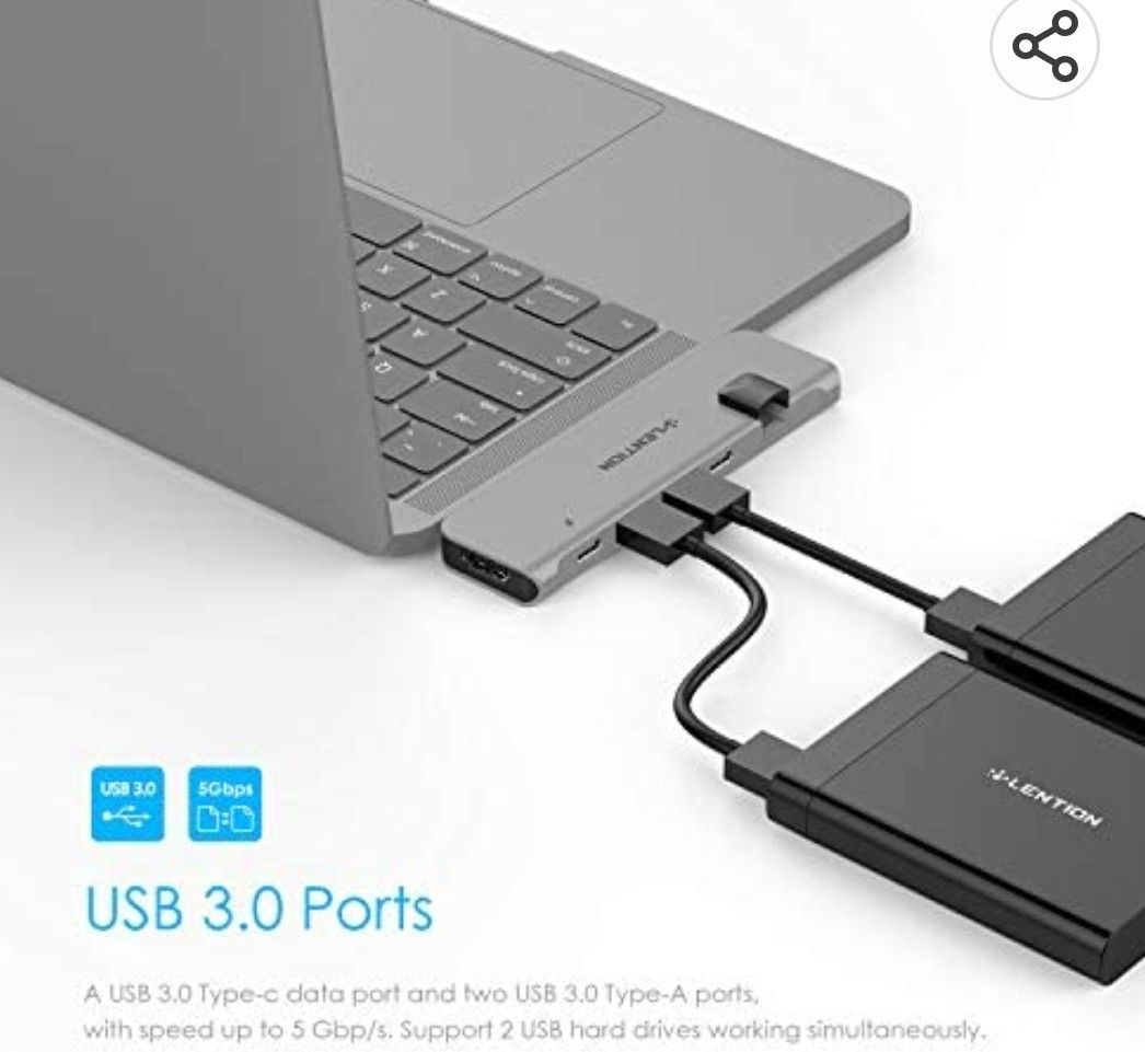 LENTION USB C Hub with 100W Power Delivery, 40Gbps USB C Data, 4K HDMI