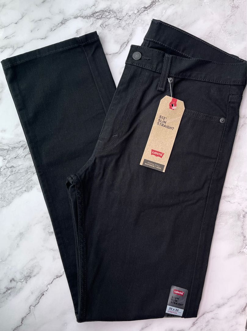 Levi's 513 slim straingt jeans black : 32x32, Men's Fashion, Bottoms, Jeans  on Carousell