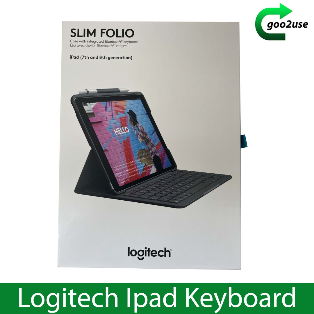Logitech iPad (7th, 8th and 9th generation) Keyboard Case Slim Folio