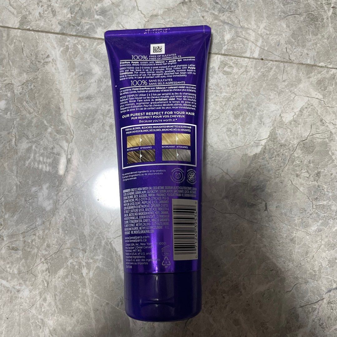 LOREAL PURPLE SHAMPOO, Beauty & Personal Care, Hair on Carousell