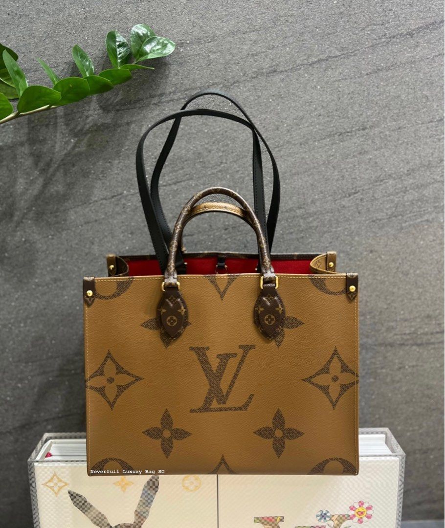 Louis Vuitton Onthego MM Tote Bag M46016 Monogram Creme Woman Purse Auth LV  New