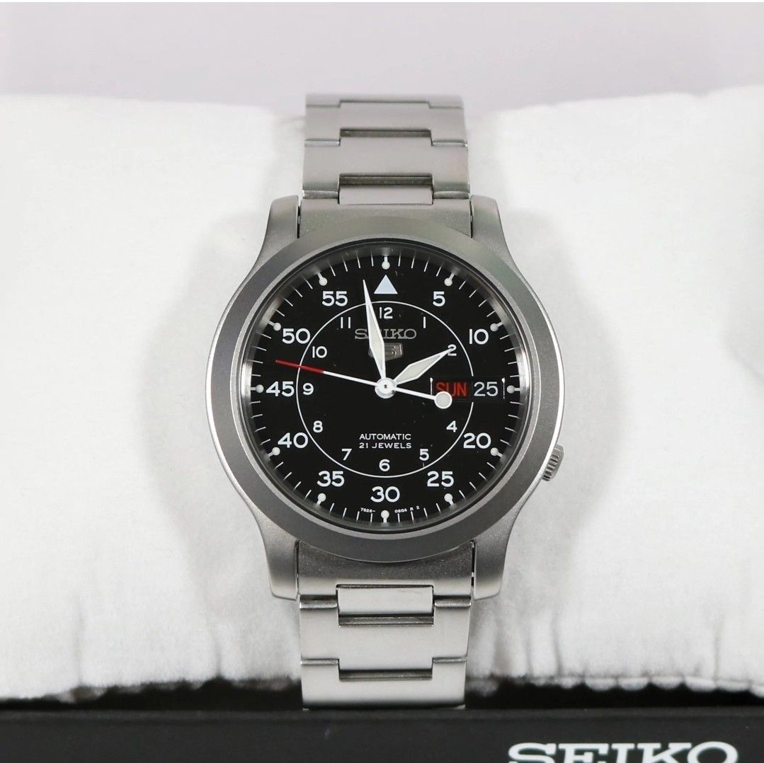 Lowest Price Seiko 5 SNK809 Men s Automatic Black Dial Stainless