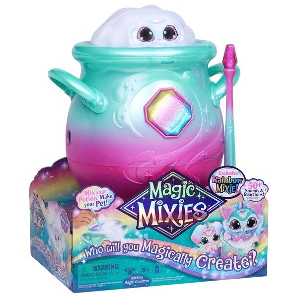 Magic Mixies Magical Misting Cauldron with Interactive 8 inch Blue Plush  Toy and 50 Sounds and Reactions, Toys for Kids, Ages 5