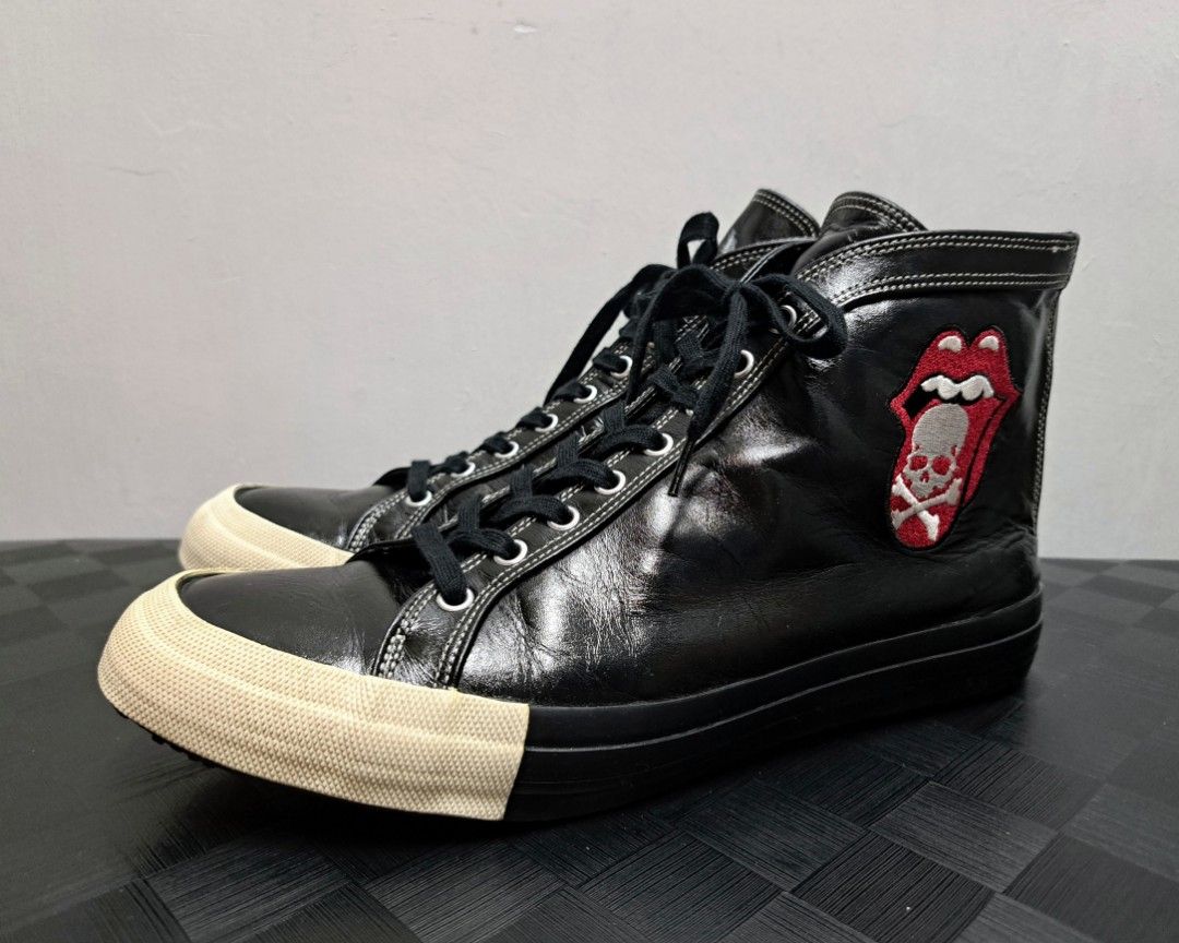 mastermind JAPAN THE ROLLING STONES Theater8 日本製拉鍊皮革高筒休閒, 他的時尚, 鞋類, 休閒鞋 涼鞋在