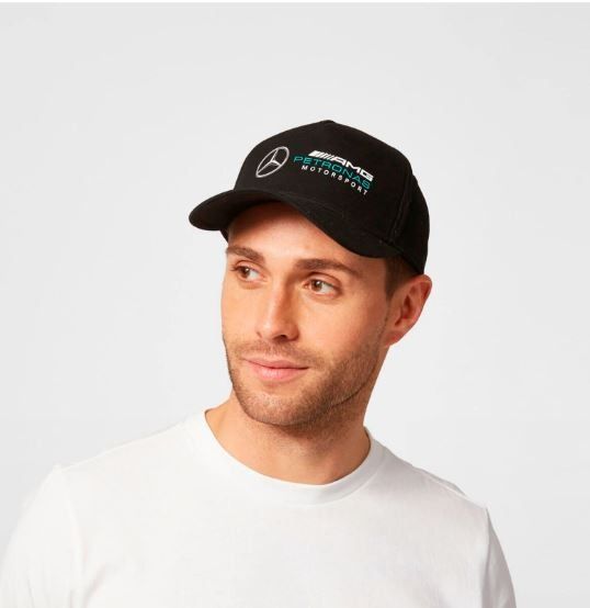 Mercedes-AMG Petronas Racer Logo Cap Black Color with AMD Logo, Men's ...